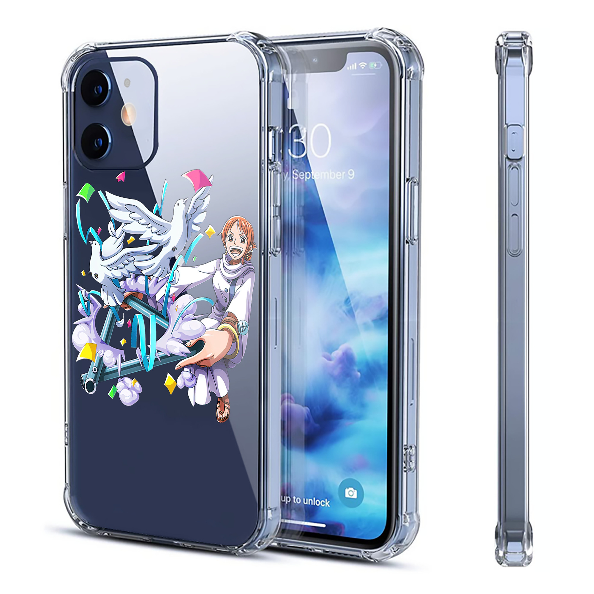 （画像用） ワンピース ナミ ONE PIECE Nami 【iPhone 12シリーズ対応】透明スマホケース（クリアソフトケース）